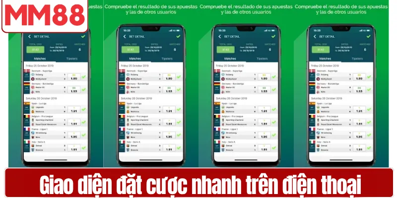 Sảnh Thể Thao MM88 Tỷ Lệ Kèo Cao Top 2026 Giao diện đặt cược nhanh trên điện thoại tại MM88