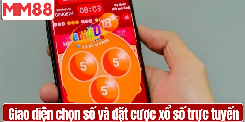 Xổ Số MM88 Chơi Lô Đề Ba Miền Tỷ Lệ 1 ăn 99 Giao diện chọn số và đặt cược xổ số trực tuyến