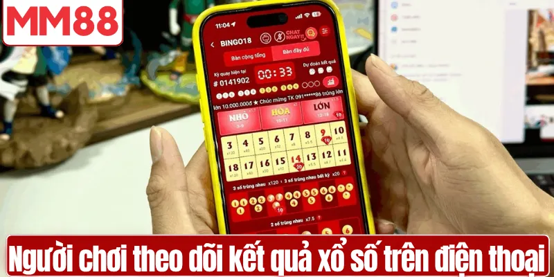 Xổ Số MM88 Chơi Lô Đề Ba Miền Tỷ Lệ 1 ăn 99 Người chơi theo dõi kết quả xổ số trên điện thoại tiện lợi